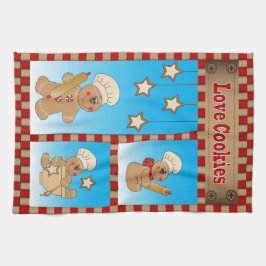 ジンジャーブレッドマンベーカーズラブCookie キッチンタオル