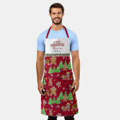 ジンジャーブレッドマンベーキングクリスマスメモリーズウィモンミー エプロン (着用した状態)