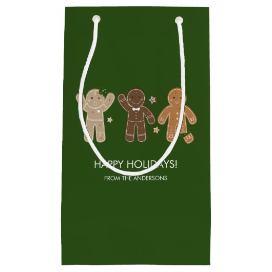 ジンジャーブレッドマンホリデイ抱き枕 スモールペーパーバッグ (正面)