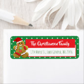 ジンジャーブレッドマンホリデーウィスカルクリスマス ラベル (インサイチュ)