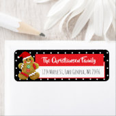 ジンジャーブレッドマンホリデーウィスカルクリスマス ラベル (インサイチュ)