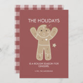 ジンジャーブレッドマンホリデーカード シーズンカード (正面/裏面)