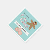 ジンジャーブレッドマンホリデークッキー交換パーティー スタンダードカクテルナプキン (角)