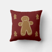 ジンジャーブレッドマンホリデークリスマス クッション (裏面)