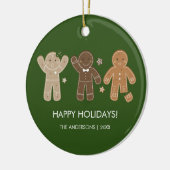 ジンジャーブレッドマンホリデーセラミックスオーナメント セラミックオーナメント (左)