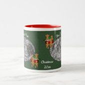 ジンジャーブレッドマンホリデーパーソナライズされた写真 ツートーンマグカップ (中央)