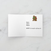 ジンジャーブレッドマンホリデーパーティー招待状 招待状 (内部)