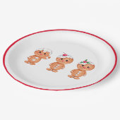 ジンジャーブレッドマンホリデーフェスティバルクリスマスシーズン ペーパープレート (アングル)