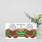 ジンジャーブレッドマンホリデーフォトカード シーズンカード (スタンド正面)