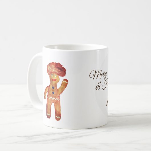 ジンジャーブレッドマンホリデーマグ コーヒーマグカップ (正面左)