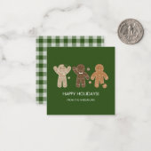 ジンジャーブレッドマンホリデーミニノートカード ノートカード (正面/裏面インサイチュ)