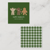 ジンジャーブレッドマンホリデーミニノートカード ノートカード (正面/裏面)