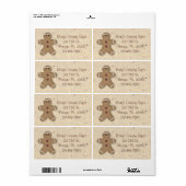 ジンジャーブレッドマンホリデーラベル ラベル (フルシート)