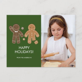 ジンジャーブレッドマンホリデー写真はがき シーズンポストカード
