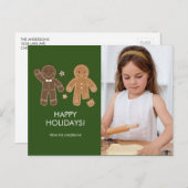 ジンジャーブレッドマンホリデー写真はがき シーズンポストカード (正面/裏面)