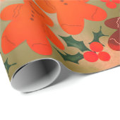 ジンジャーブレッドマンホリーベリー ラッピングペーパー (ロールコーナー)