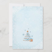 ジンジャーブレッドマンボーイブルークリスマスベビーシャワー 招待状 (裏面)