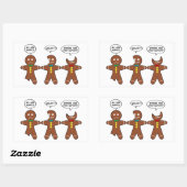 ジンジャーブレッドマンマイレッグ痛い休日Rectangular S 長方形シール (シート)