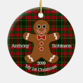 ジンジャーブレッドマンマイ1stクリスマスオーナメント セラミックオーナメント (裏面)