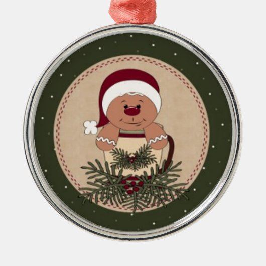 ジンジャーブレッドマンマグカップ配置 メタルオーナメント (正面)