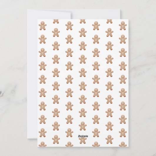 ジンジャーブレッドマンメリークリスマス家族の写真 シーズンカード (裏面)