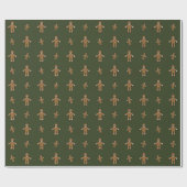 ジンジャーブレッドマンラップ紙 ラッピングペーパー (フラット)