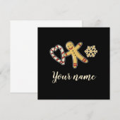 ジンジャーブレッドマンラブフラットカード (正面/裏面)