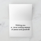 ジンジャーブレッドマンラージプリントクリスマスカード シーズンカード (内部)