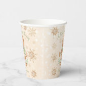 ジンジャーブレッドマンリトルマンクリスマスベビーシャワー 紙コップ (右)