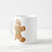 ジンジャーブレッドマンリボン付き コーヒーマグカップ (正面左)