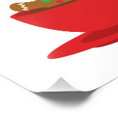 ジンジャーブレッドマンリラックスのホットチョコレートレッドカップ フォトプリント (角)