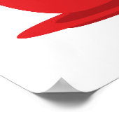 ジンジャーブレッドマンリラックスのホットチョコレートレッドカップ ポスター (角)