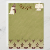 ジンジャーブレッドマンレシピ紙 (正面/裏面)