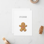 ジンジャーブレッドマンレッツジェ焼いたッおもしろいト ノートカード (正面/裏面インサイチュ)