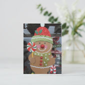 ジンジャーブレッドマン付き棒つきキャンデー ポストカード (スタンド正面)