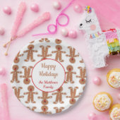 ジンジャーブレッドマン休日 ペーパープレート (パーティー)