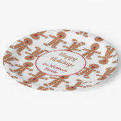 ジンジャーブレッドマン休日 ペーパープレート (アングル)