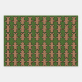 ジンジャーブレッドマン休日 ラッピングペーパーシート (正面2)