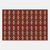 ジンジャーブレッドマン休日 ラッピングペーパーシート (正面)