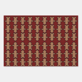 ジンジャーブレッドマン休日 ラッピングペーパーシート