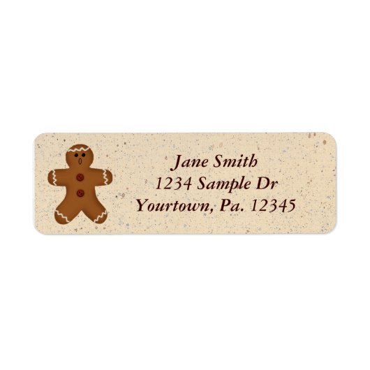 ジンジャーブレッドマン住所 シール (正面)