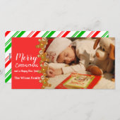 ジンジャーブレッドマン写真の挨拶 シーズンカード (正面/裏面)
