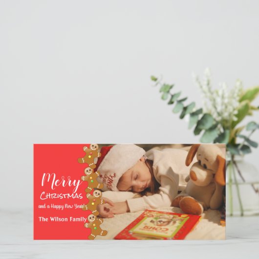 ジンジャーブレッドマン写真の挨拶 シーズンカード (スタンド正面)