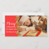 ジンジャーブレッドマン写真の挨拶 シーズンカード (正面)