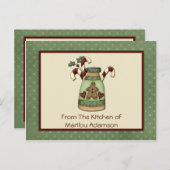 ジンジャーブレッドマン初期のキャンディレシピカード ポストカード (正面/裏面)