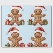 ジンジャーブレッドマン包装紙 ラッピングペーパー (フラット)