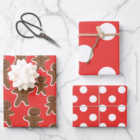 ジンジャーブレッドマン収集紙シート ラッピングペーパーシート (正面)