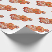 ジンジャーブレッドマン女性クッキーおばあちゃん ラッピングペーパー (角)