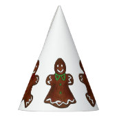 ジンジャーブレッドマン女性クリスマスクッキー パーティーハット (左)