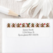 ジンジャーブレッドマン差出人住所ラベル ラベル (インサイチュ)